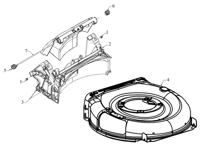 Deck Assembly Diagram and Parts List for 11A-A1S5345 2020 Yard Machines Lawn Mower